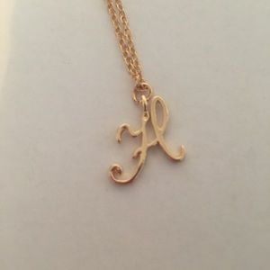Cursive Initial Letter H Necklace